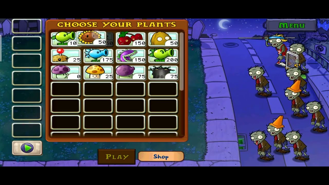 Plants Vs Zombies Level 4 Night