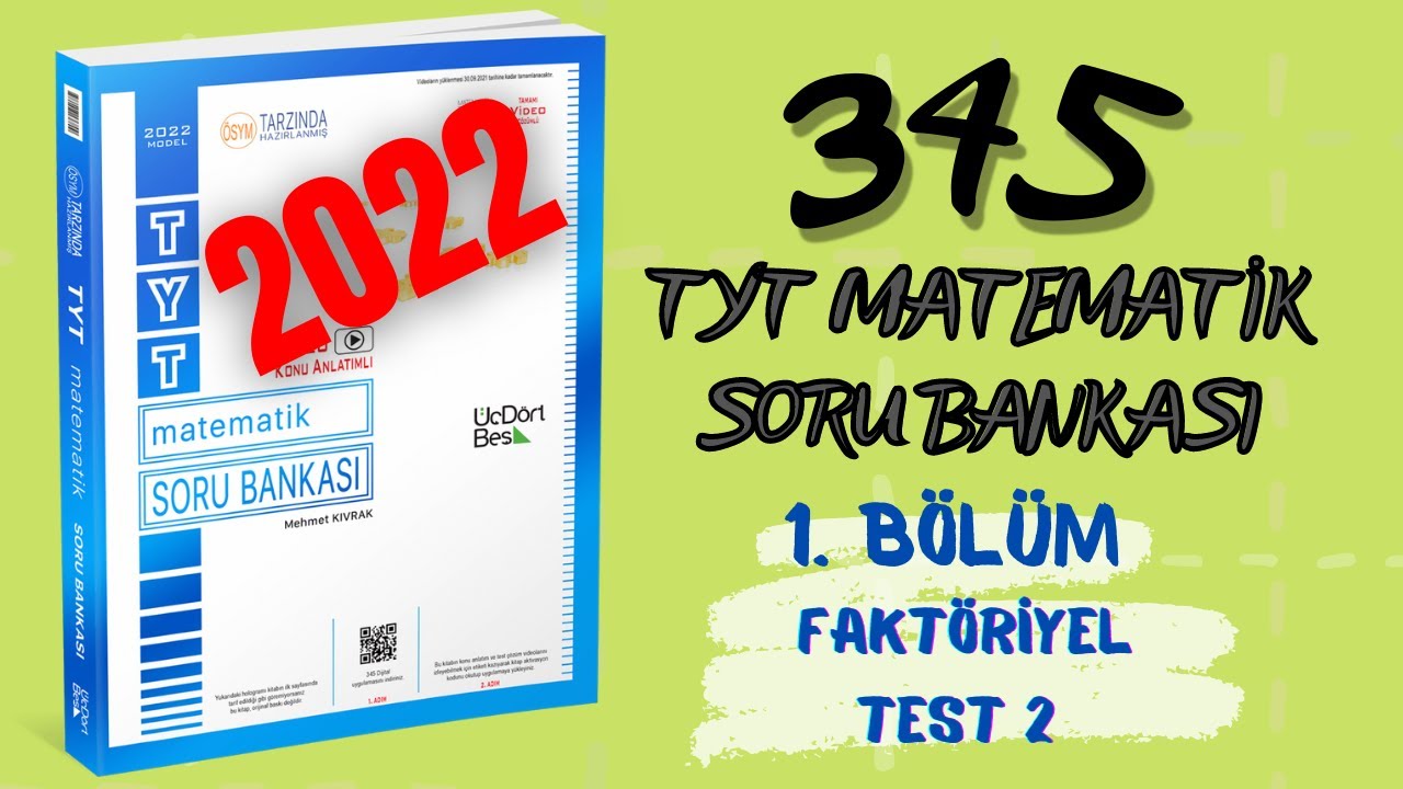 (2022) 345  TYT Matematik Soru Bankası Faktöriyel Test 2