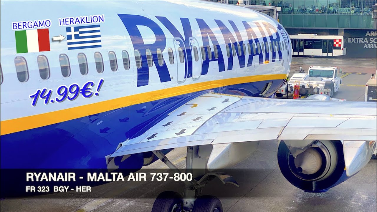 CRETE FOR JUST 14.99€! | Ryanair (Malta Air) 737-800 Sky Interior | Milan Bergamo BGY ✈ Heraklion