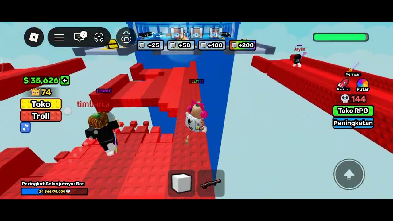 Main pertempuran Jembatan  bareng ayah ku #roblox  #fyp  #funny # funnyvideo #games 