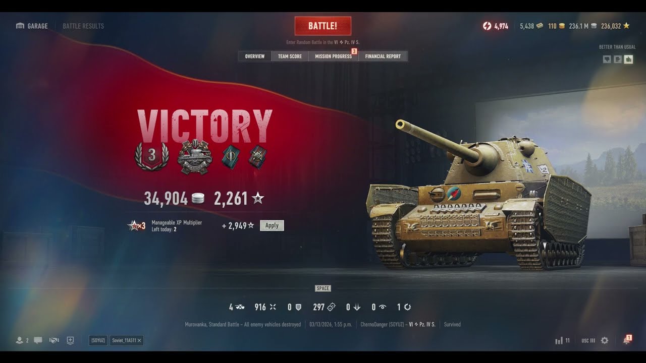 World of Tanks Replay Pz. IV S. Oarai Gameplay 1 (Girls und Panzer)