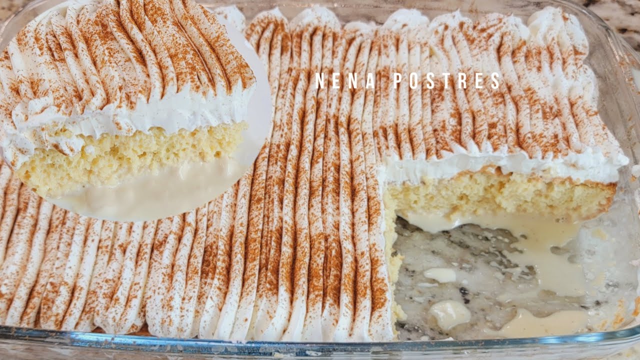 Pastel de 3 Leches Facil y Sin Batidora 🍰🥛😋