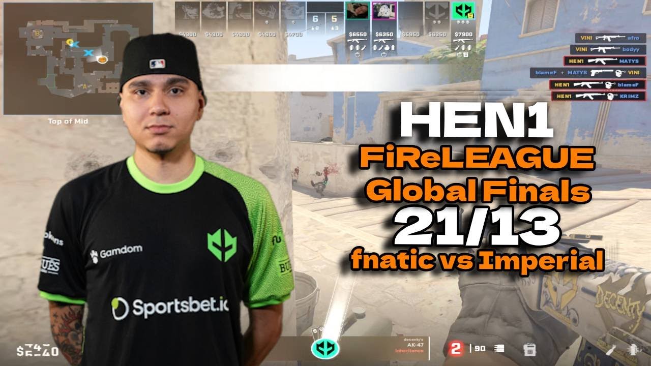 CS2 POV Imperial HEN1 (21/13) vs fnatic (Mirage) FiReLEAGUE 2024 Global Finals