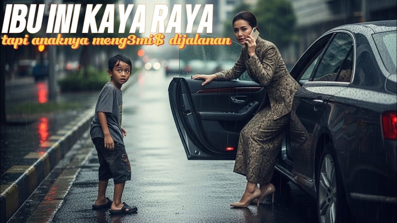 IBU KAYA INI TERKEJUT_anaknya meng3mis di jalanan 😭 #Kisah Mengharukan #shortmovie 