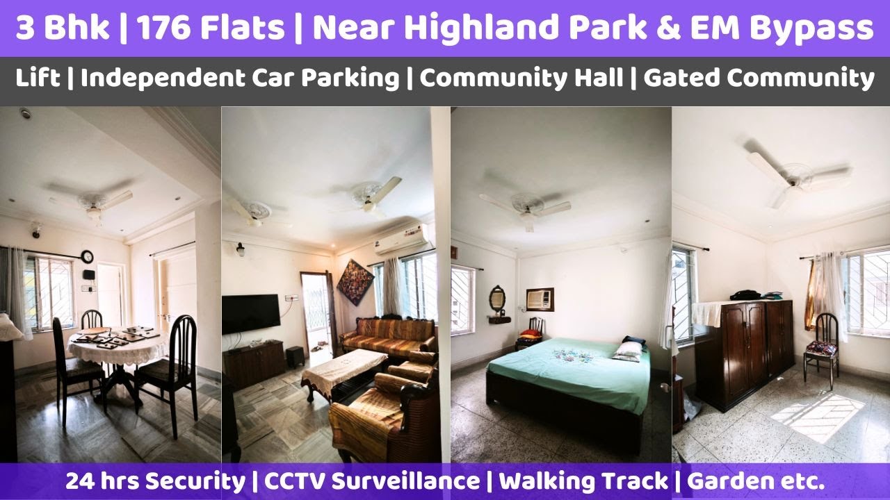 1000 Sq. Ft. Carpet Area | 3 Bhk | Near Highland Park | 176 Flats | Metro Stn. | @dialbangla