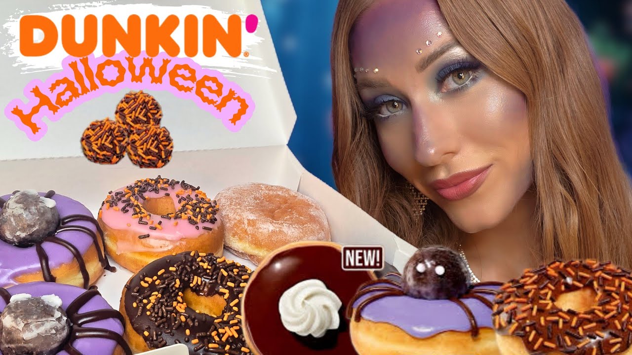 ASMR | Eating Dunkin' Donuts Halloween *Limited Edition* Treats 🍩🎃 *Mukbang*