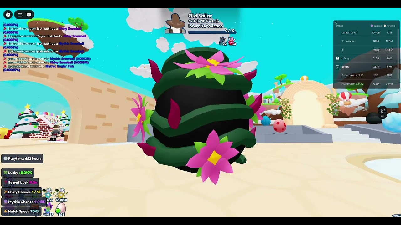 every secret ive hatched in bgsi :D