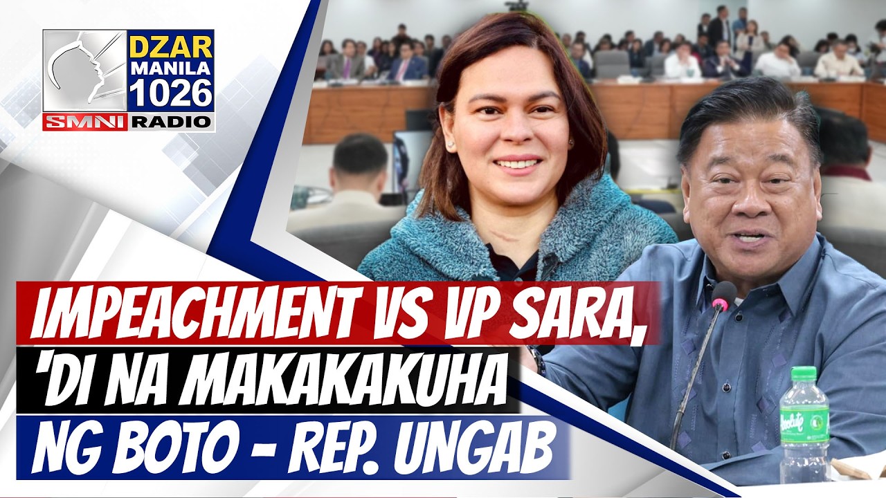 #SMNIRadioNB: Impeachment vs VP Sara, 'di na makakakuha ng boto - Rep. Ungab