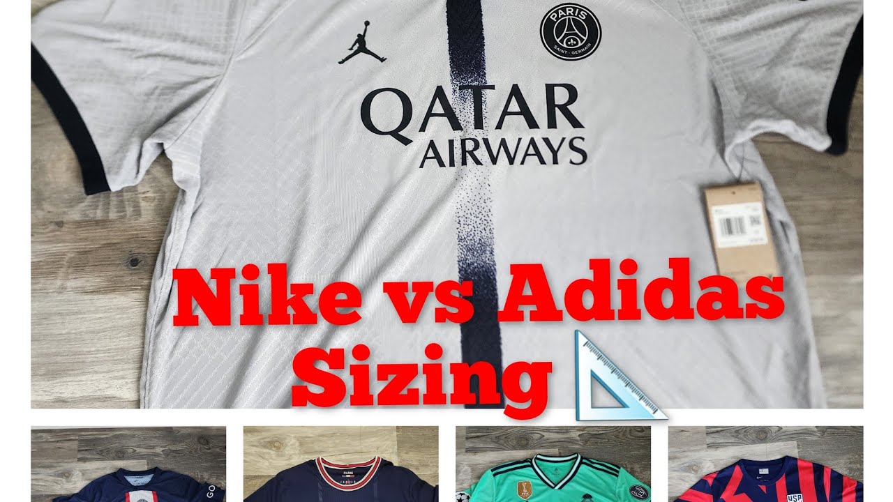 comparing sizing of Nike and Adidas authentic and fan jerseys