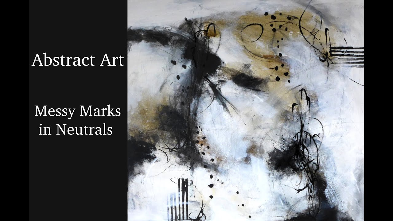 Abstract Art Mark Making #21 | Messy Marks in Neutrals