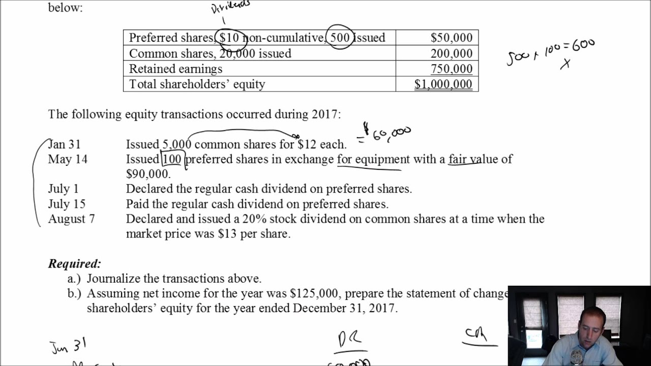 Module 10, Video 2 - Shareholders' Equity - Problem 10-1A