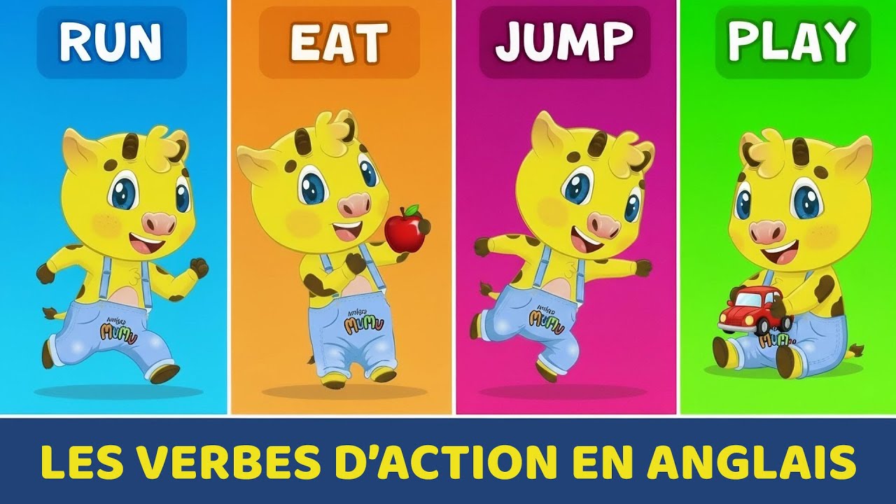 ANGLAIS POUR DÉBUTANT | VERBES EN ANGLAIS | ANGLAIS POUR ENFANTS AMI MUMU