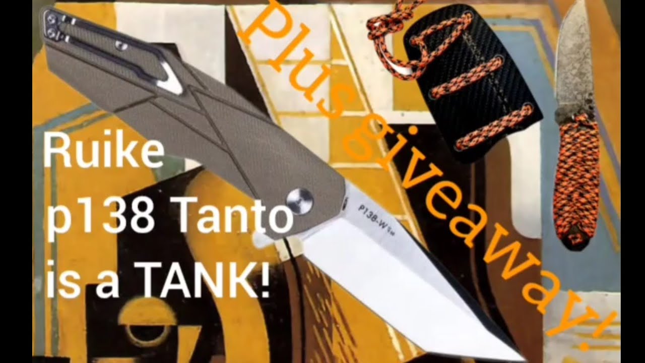 Ruike P138 Tanto Flipper 14c28n Turtle Knife & SC Blades Knife Giveaway https://youtu.be/YdWd66sDW_w