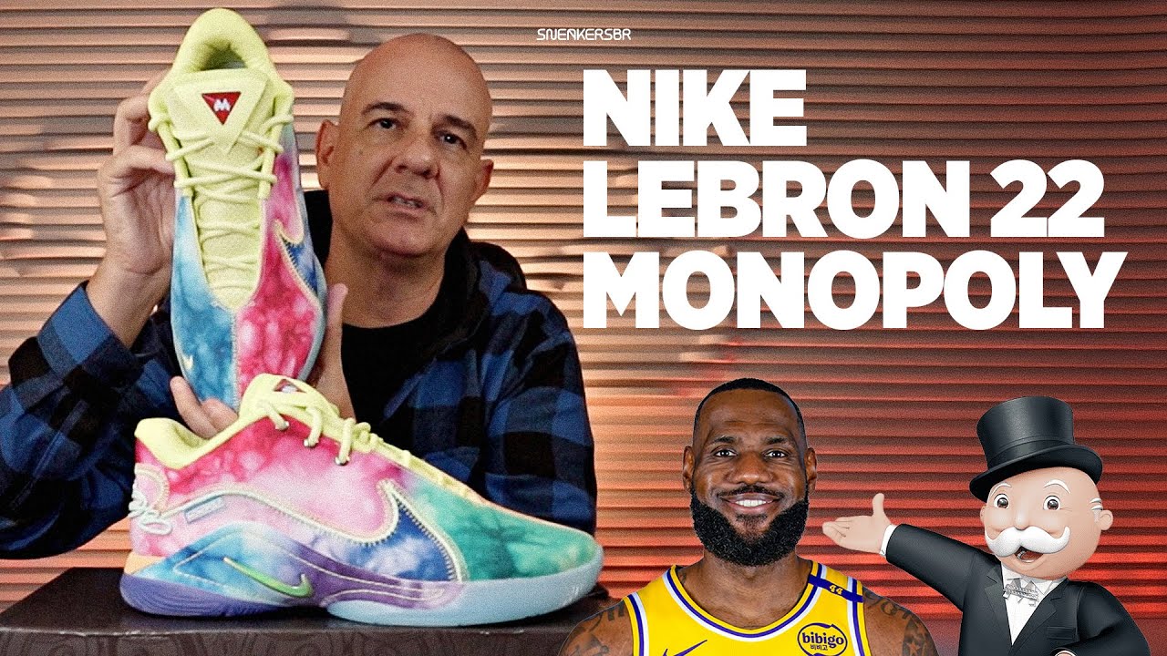 JOGUE MONOPOLY COM LEBRON JAMES | UNBOXING+REVIEW Nike LeBron 22 x Monopoly