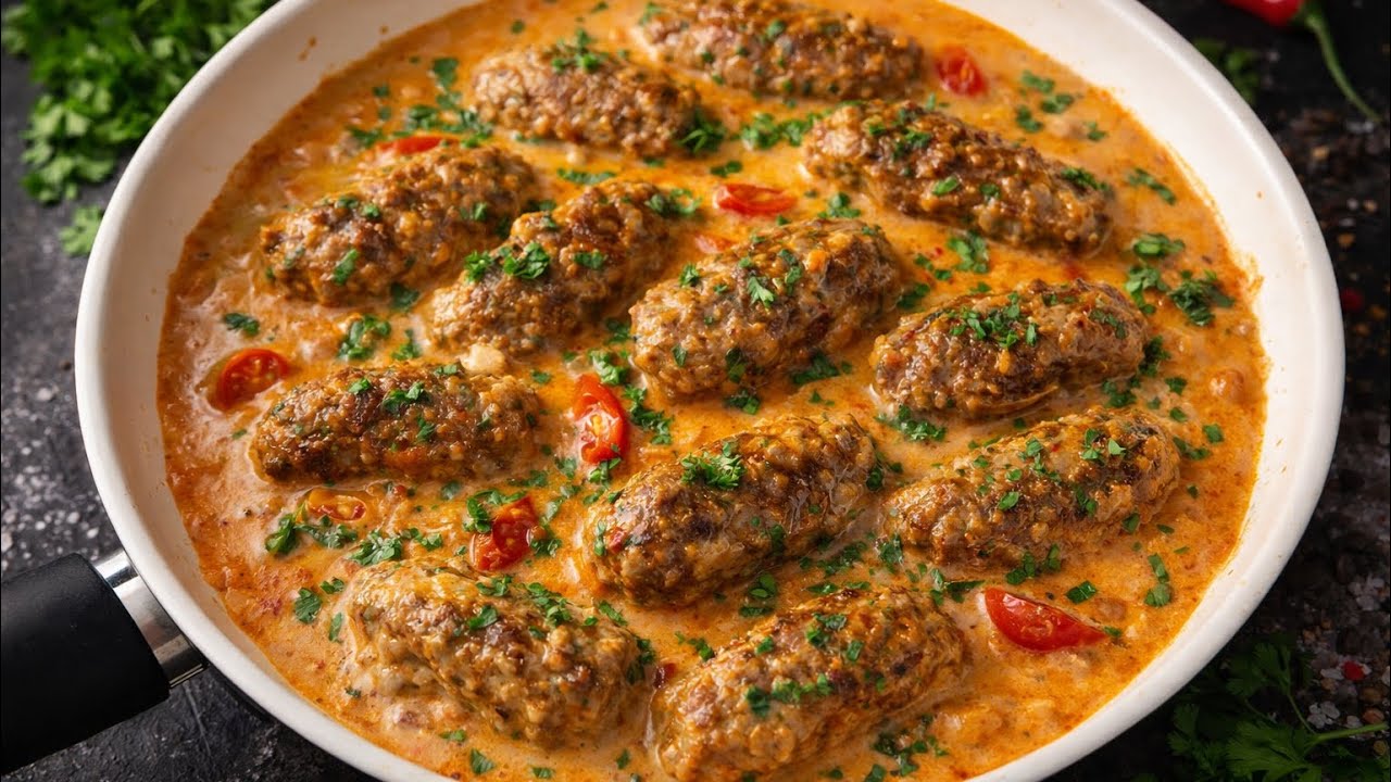 You Will Be Amazed! Creamy Kofta with Butter Rice 🍽️ #recipe #food #kofta #cooking #viral #shorts 