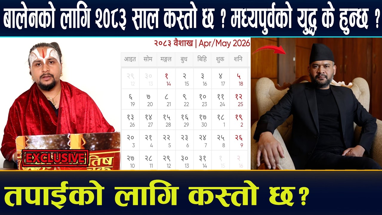 बालेनको लागि २०८३ साल कति राम्रो ? मध्यपुर्वको युद्ध के हुन्छ ? तपाईको लागि कस्तो छ ? सबै जानकारी ।