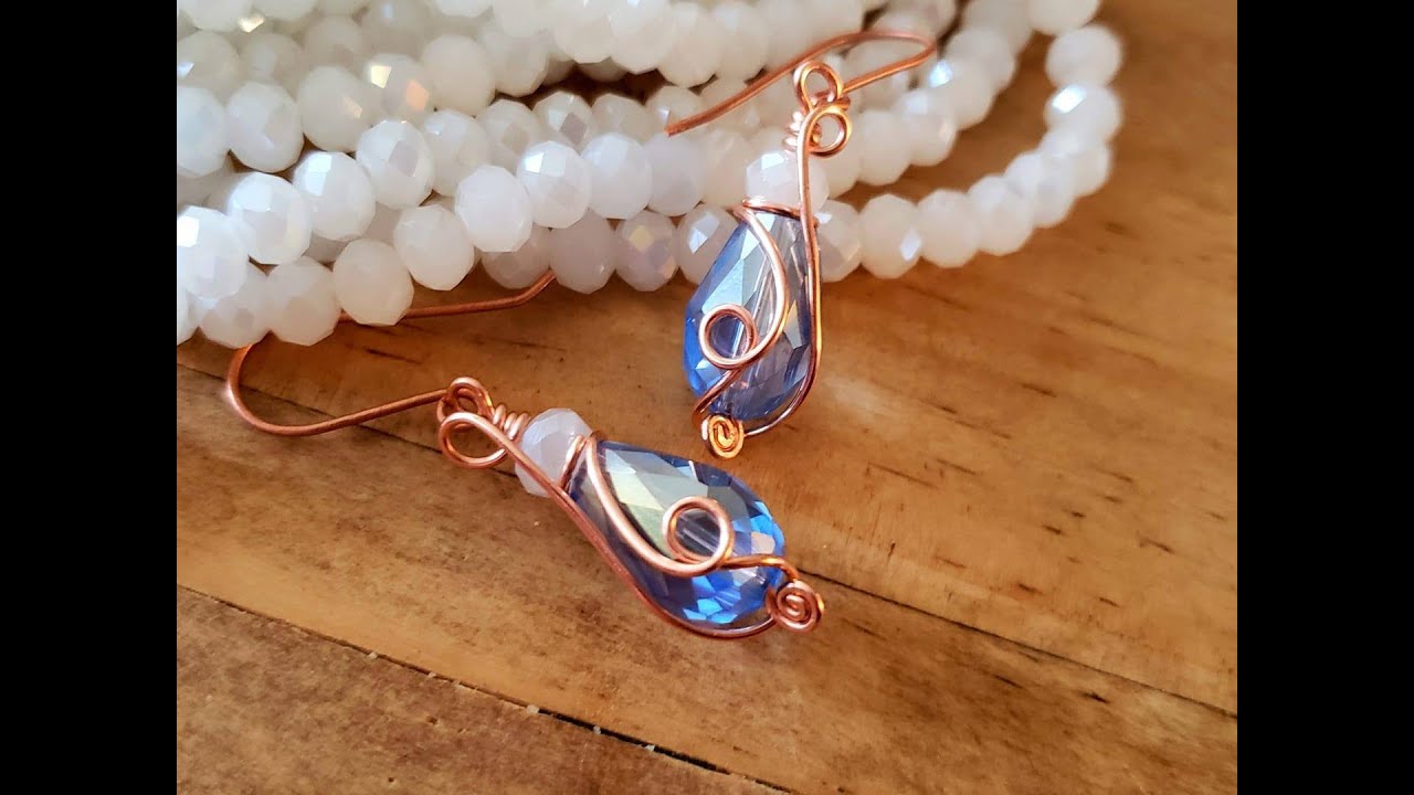 Double Swirl Teardrop Earrings - Beebeecraft - Cheryl St.Pierre of Majestic Wire Artworks