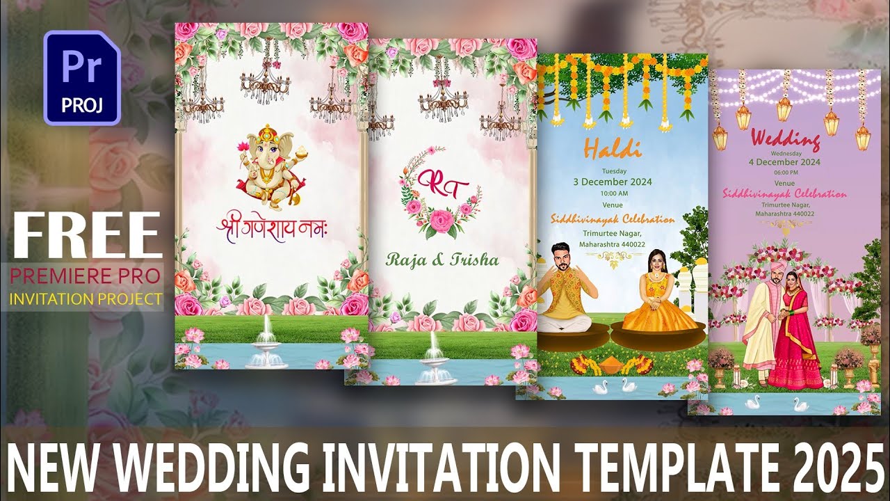 NEW WEDDING INVITATION FREE TEMPLATE 2025-FREE PREMIER PRO PROJECT