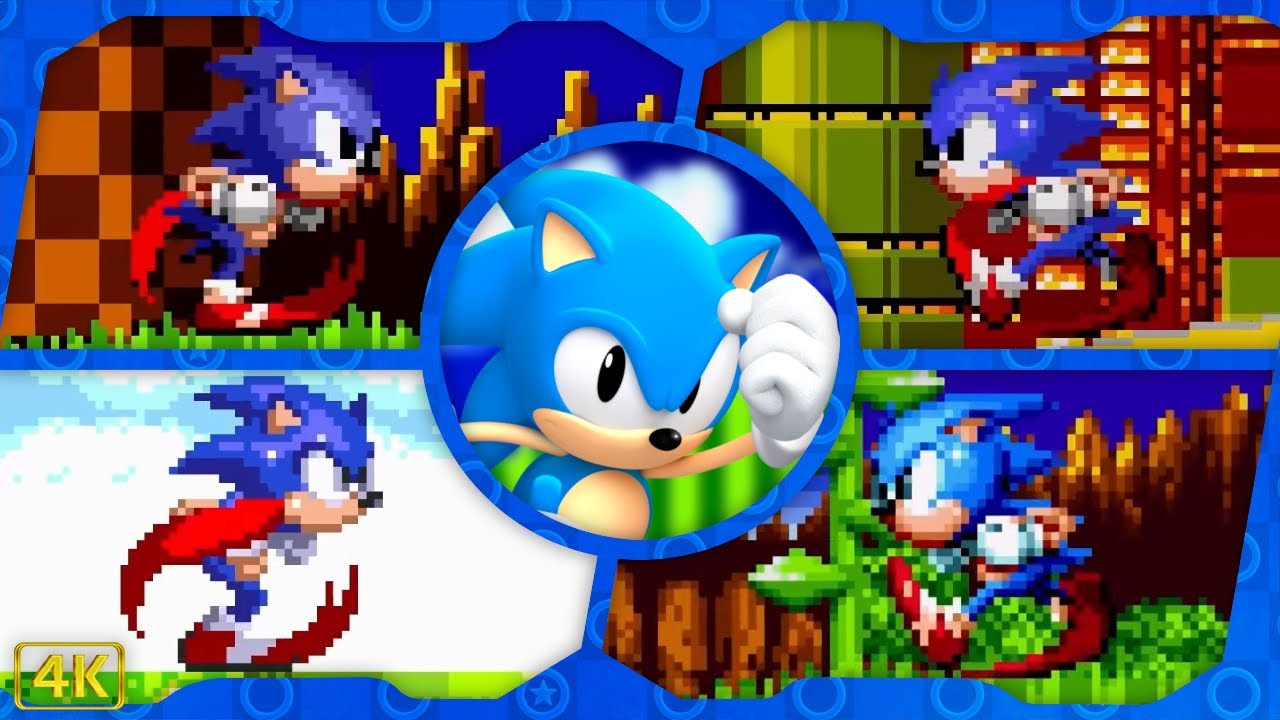 Sonic 1, CD, 2, 3, Knuckles & Mania ⁴ᴷ Full Playthroughs (100% All Emeralds, Sonic gameplay)