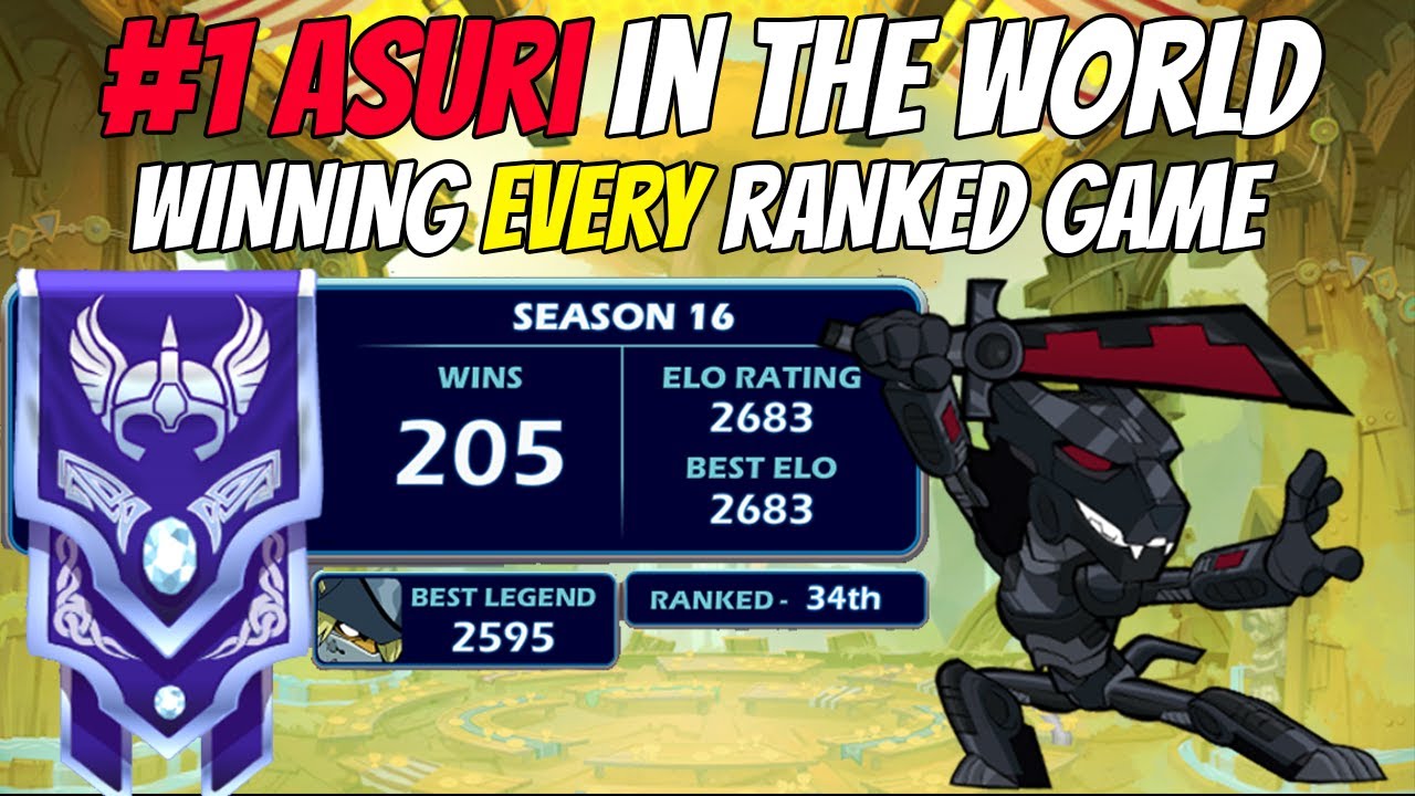 Best Asuri in the World DESTROYING in 1v1 | Brawlhalla Ranked