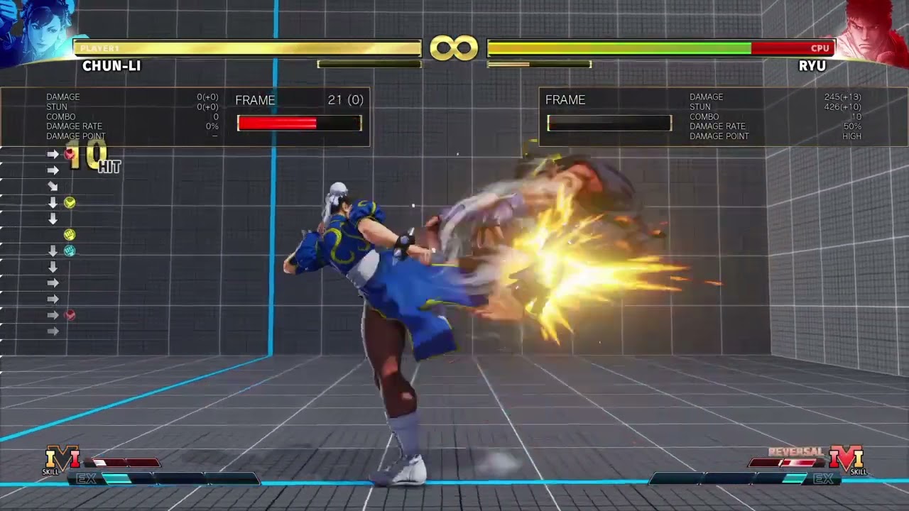 SFV Chun-Li #14 crush counter combo 246dmg/426stn
