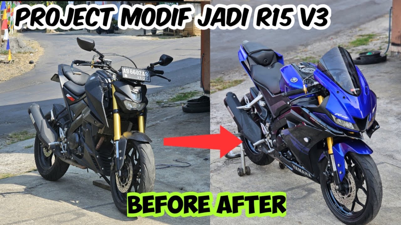 project xabre modifikasi jadi r15 v3 di vixion modif shop