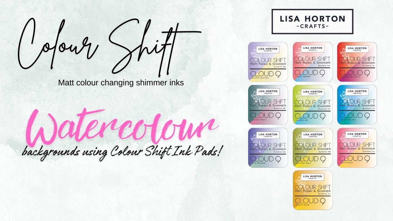 Lisa Horton Crafts - Colour Shift Ink Pads - Water reactive techniques