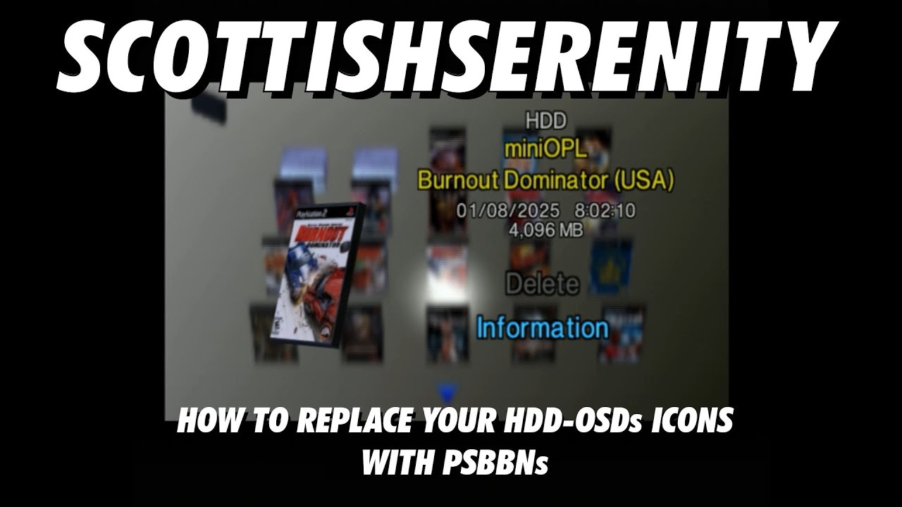 How to replace your PS2's HDD-OSD icons to match PSBBNs (full tutorial)