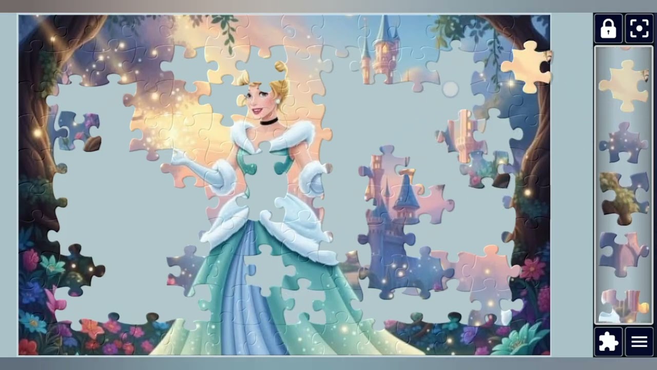 Cinderella's Enchanted Evening:A Magical Return to the Castle 👑🏰🪩💫🌌//jigsaw Challenge Hub🧩//
