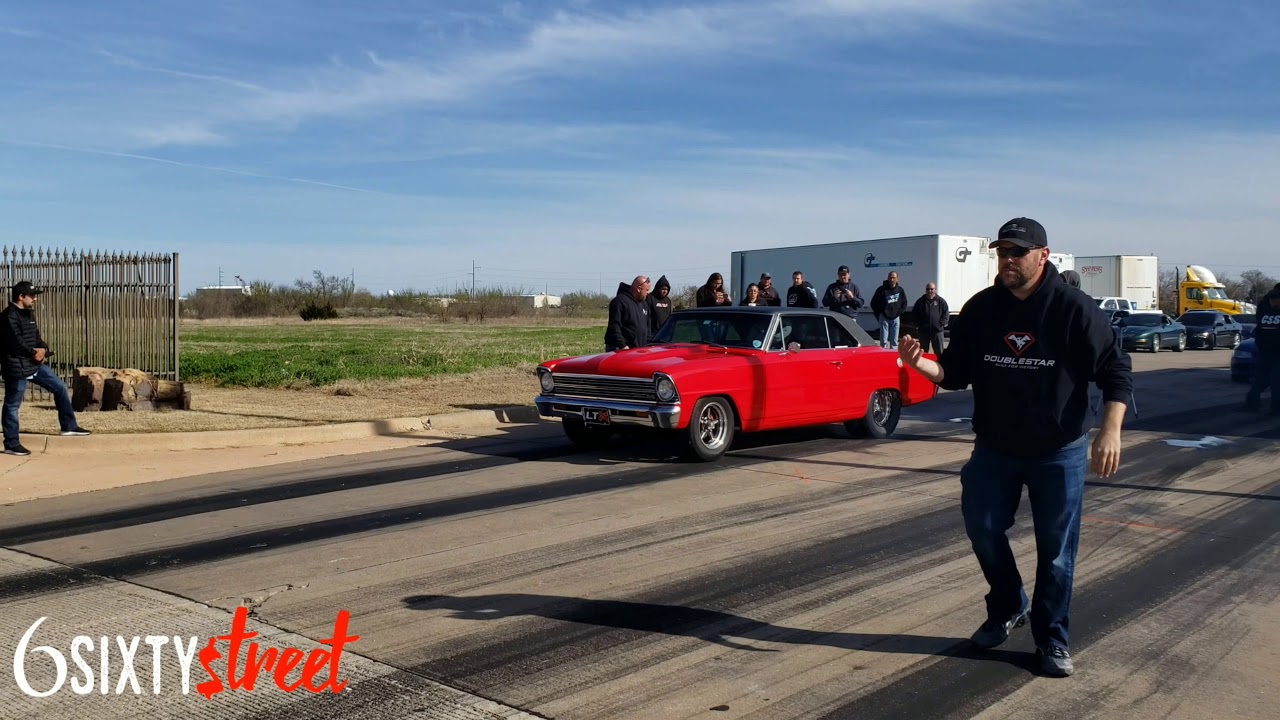 Both LT4 supercharged 67 Chevy nova vs 69 Camaro  street race