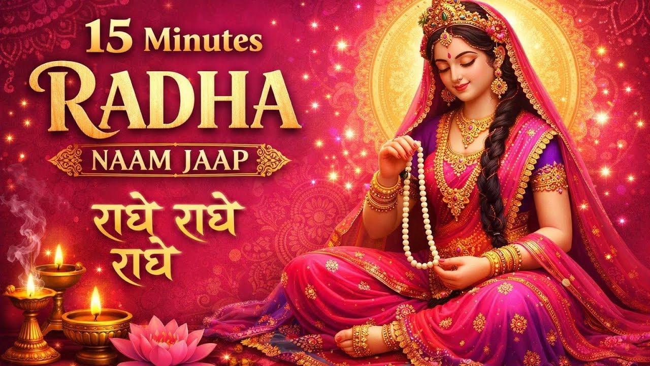 15 Minutes Divine Radha Naam Jaap | राधे राधे जप | मन को शांति और भक्ति देने वाला Radha Naam