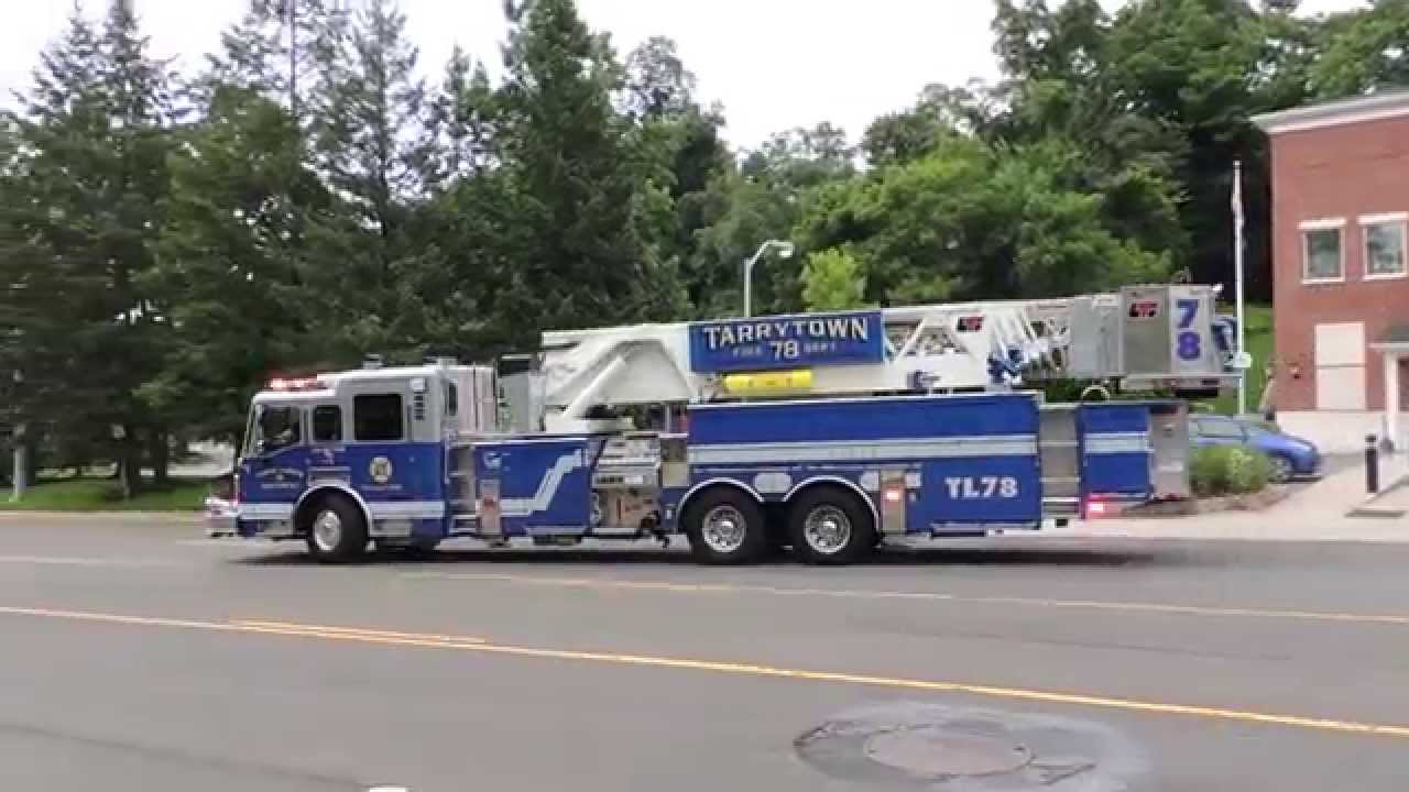 Tarrytown FD Tower Ladder 78 Responding