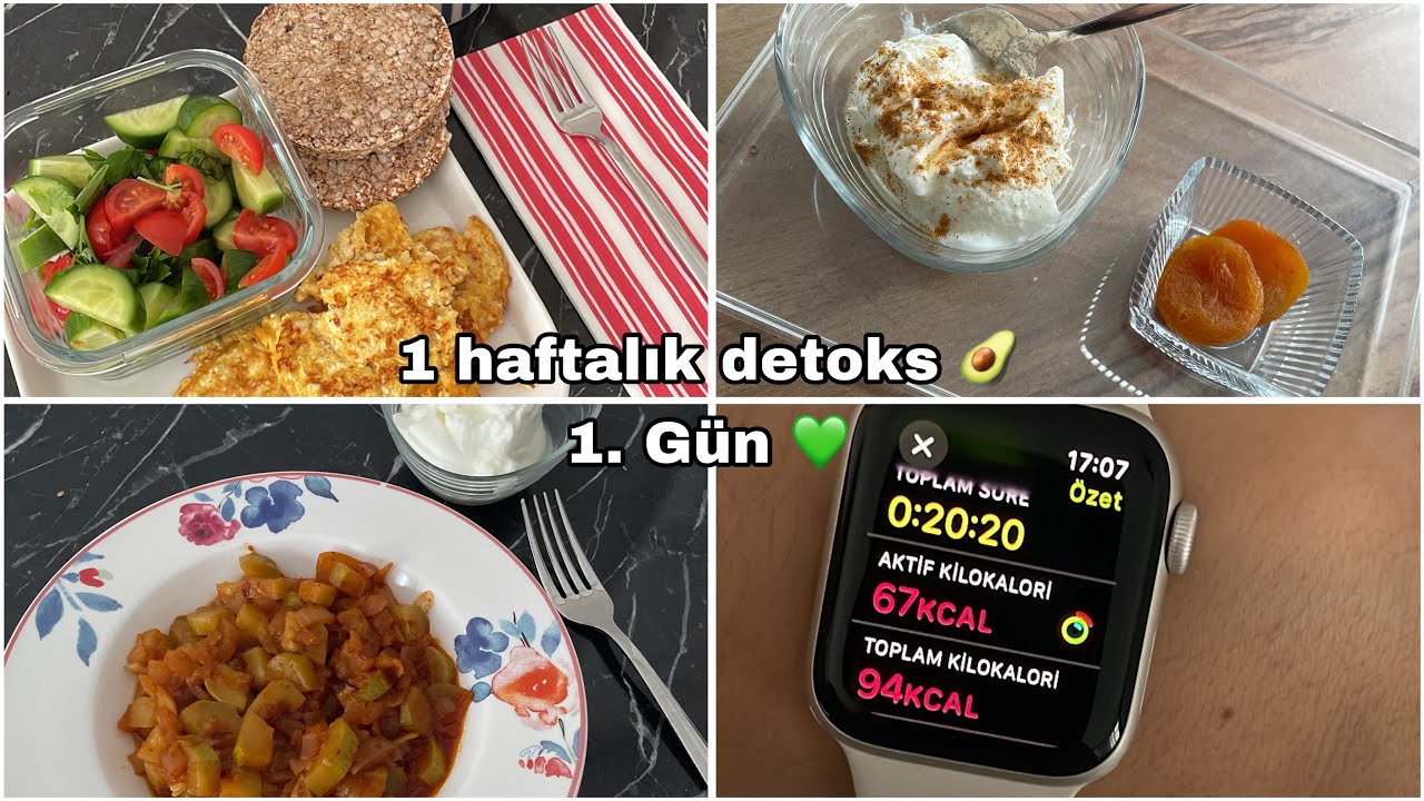 1 HAFTADA 3 KİLO DETOKSU BİR GÜNDE NELER YİYORUM ? 1.GÜN | TÜM STRESE RAĞMEN ZAYIFLIYORUZ 💪🏻🤸🏻