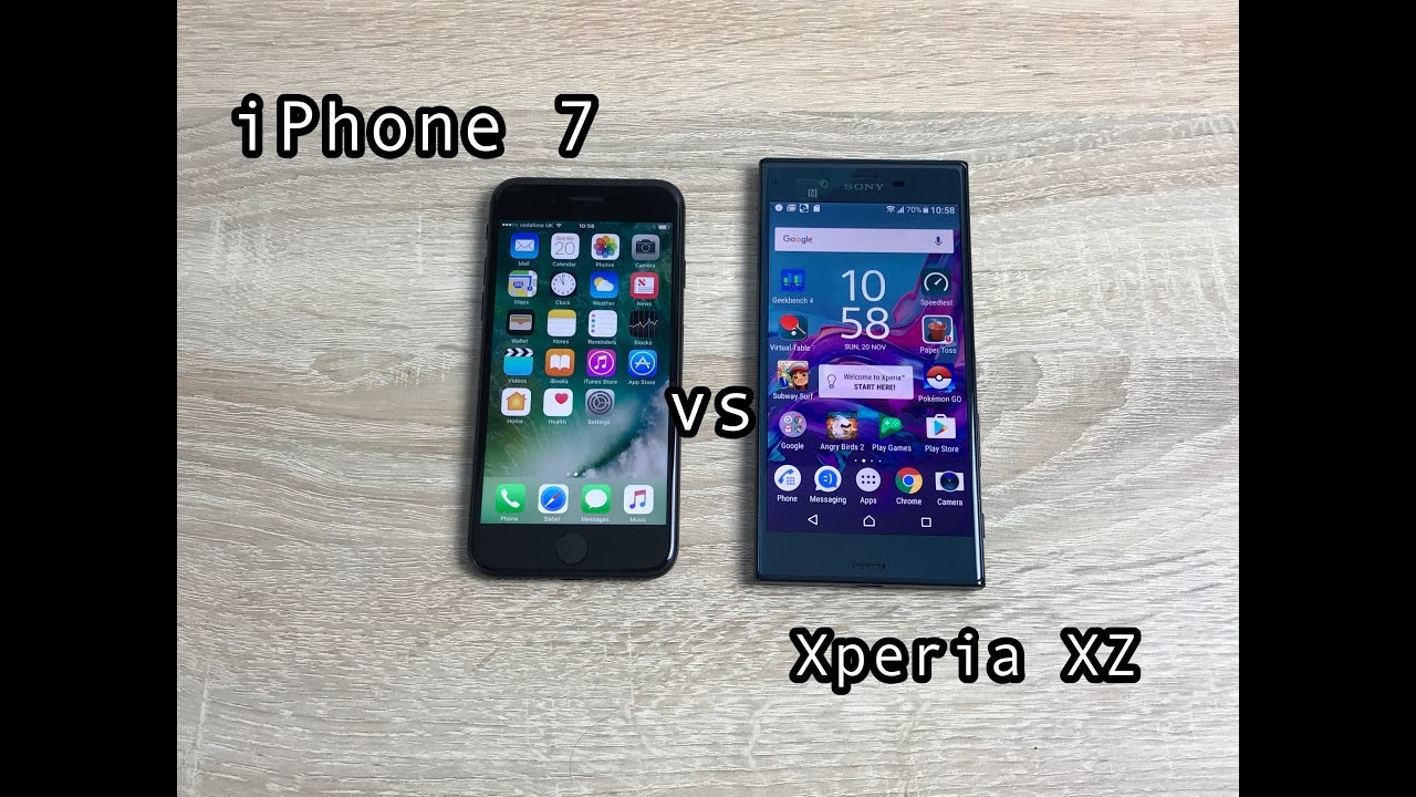 Sony Xperia XZ vs iPhone 7