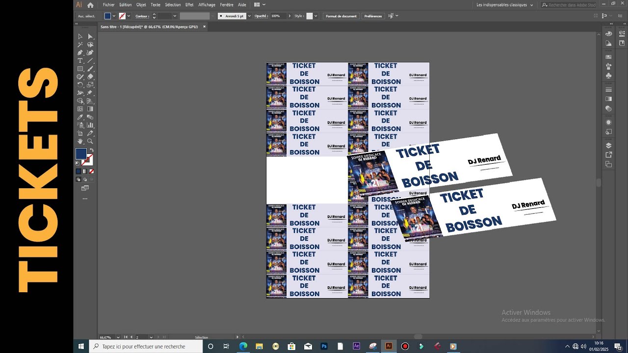 comment confectionner des tickets sur illustrator (tuto complet)