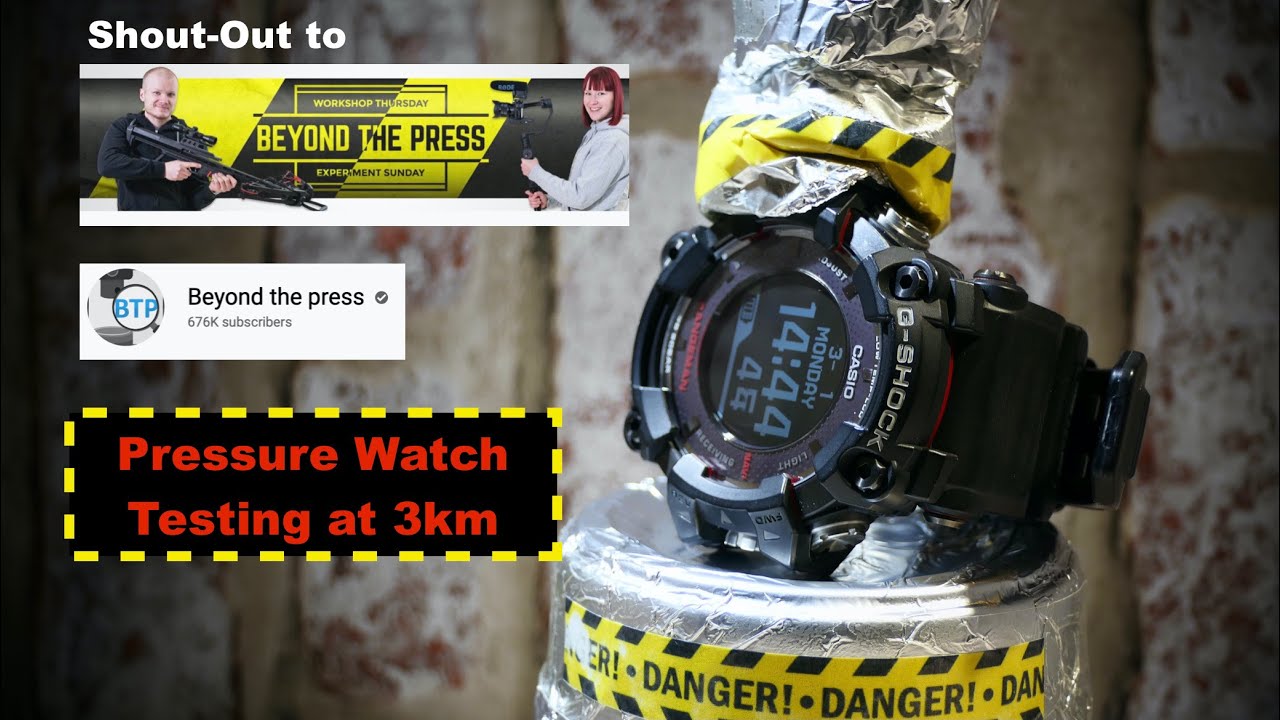 Watch Pressure Testing at 3km with Citizen Automatic 100m vs Dugena Quartz 300m by Beyond the press