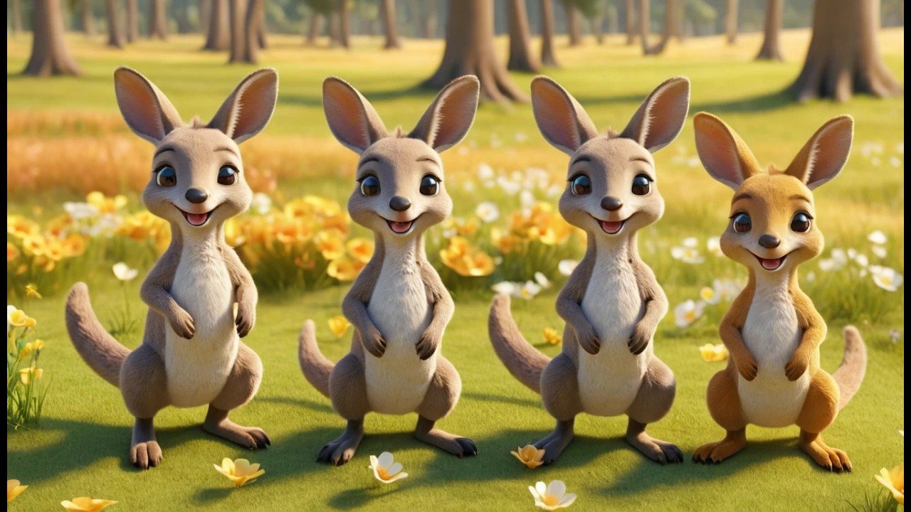 Five Little Baby Kangaroos Hop Hop Hop 🦘 | Action Counting Song & Outback Adventures