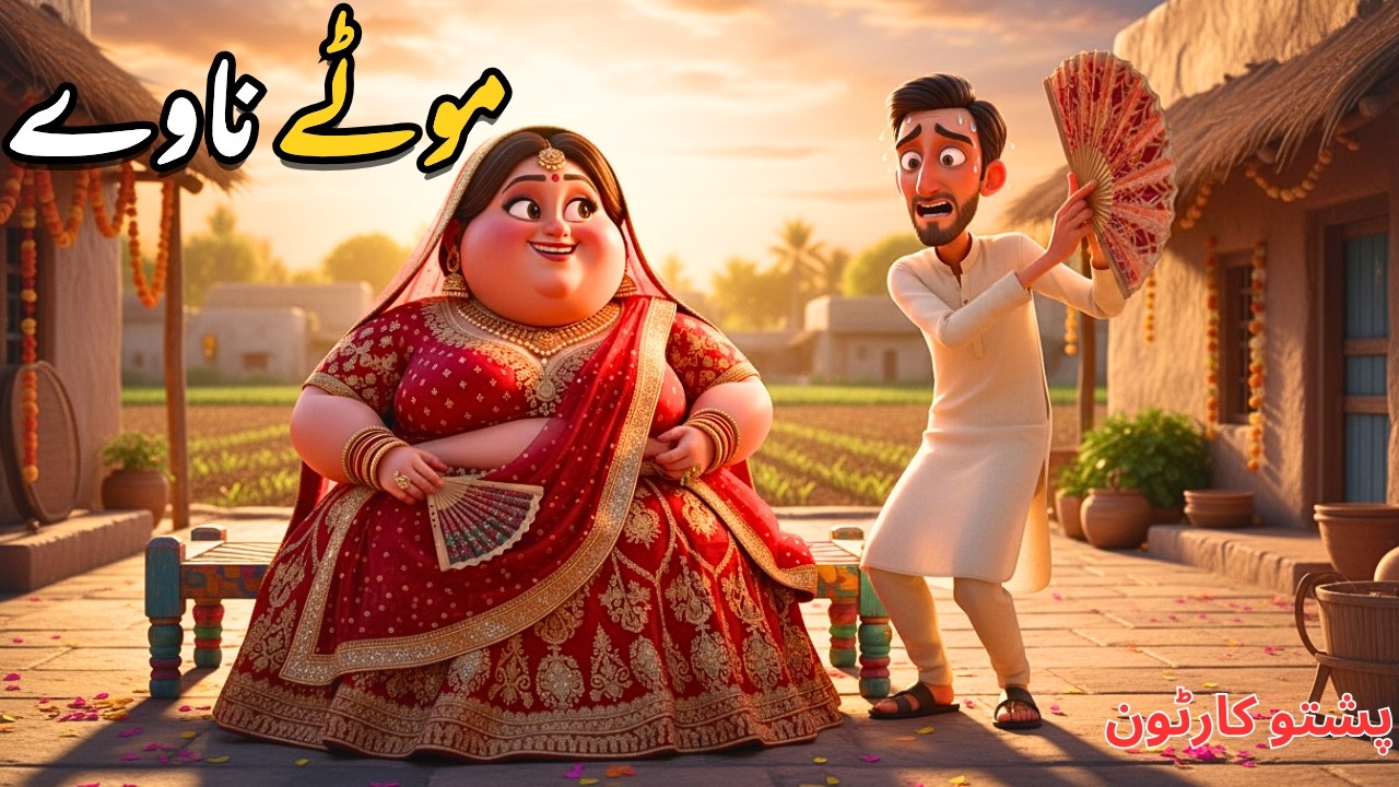 Faty Bride | pashto cartoon story | موٹے ناوے