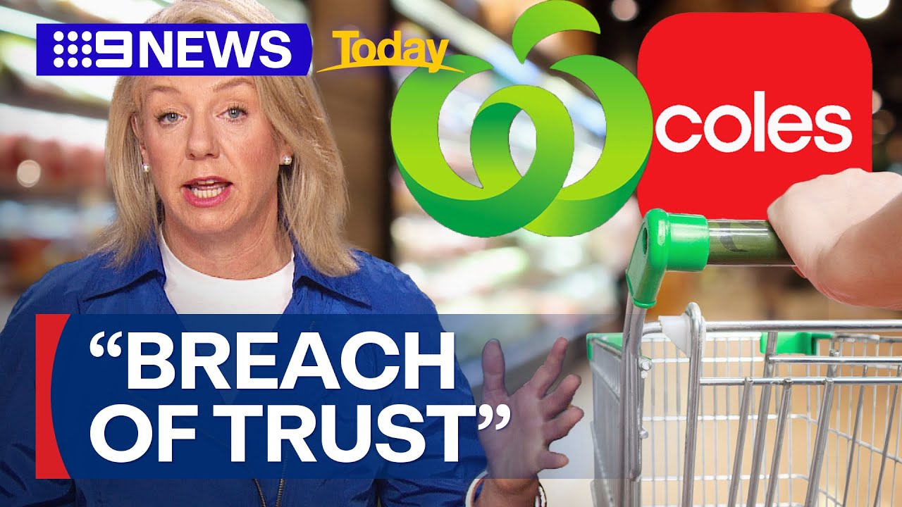 Supermarket giants accused of ripping off Aussies amid cost of living crisis | 9 News Australia