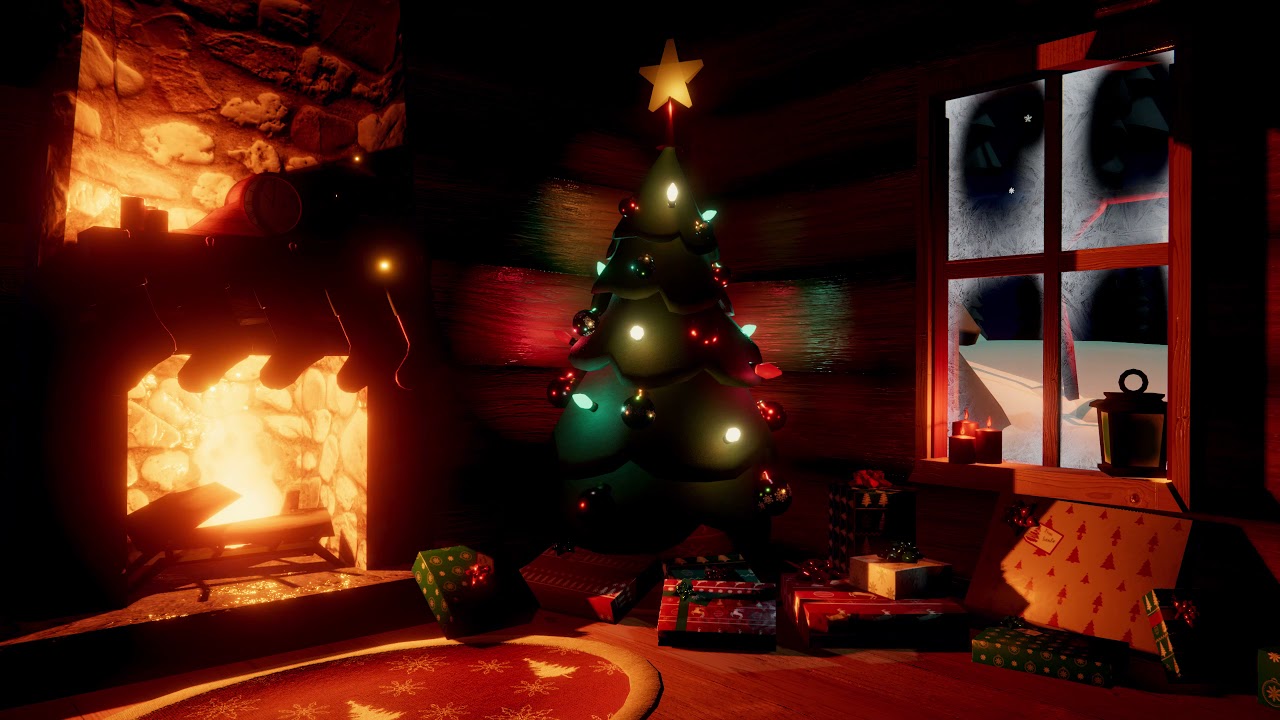 Cozy Christmas Cabin | Present Danger Video Game Ambience