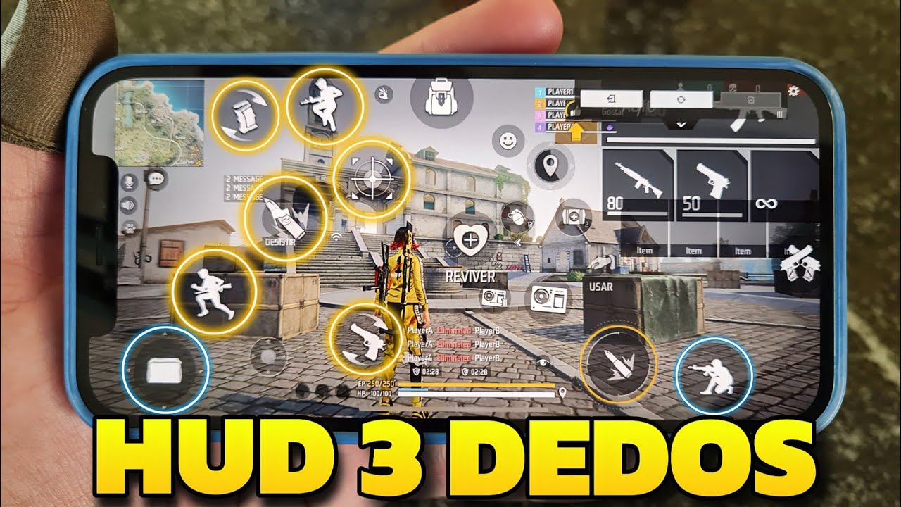 HUD 3 DEDOS DO MARTINZ ATUALIZADO EM 2024!! FREE FIRE MOBILE!