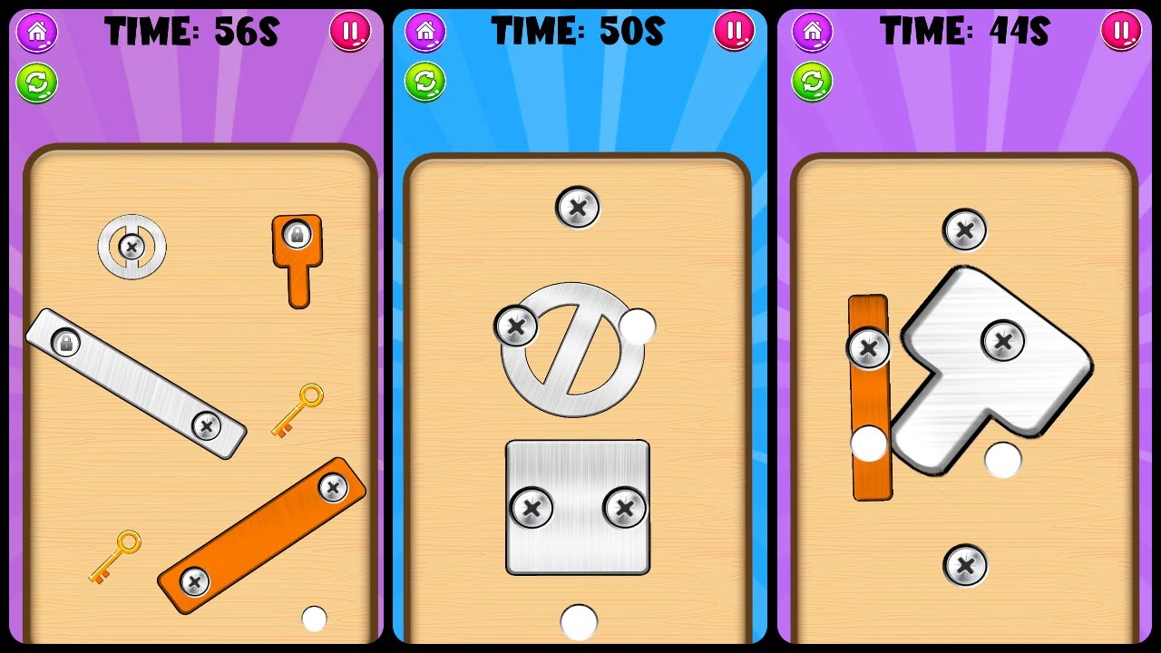 Screw It Out Puzzle game Gameplay Video for Android Mobile