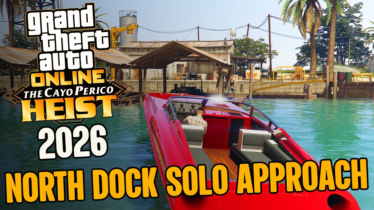 GTA Online Cayo Perico Heist - North Dock Longfin Approach SOLO STEALTH ELITE GUIDE *2026*