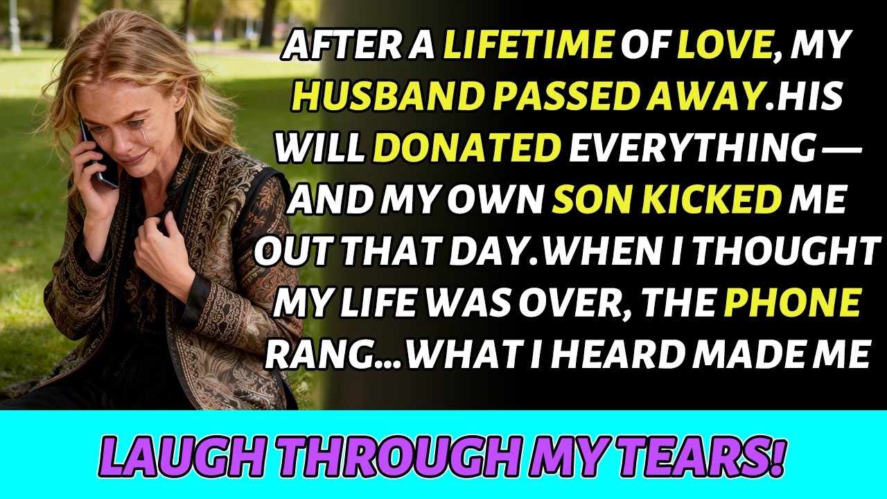 AFTER MY HUSBAND DIED AND DONATED EVERYTHING, MY SON KICKED ME OUT — THEN THE PHONE RANG…