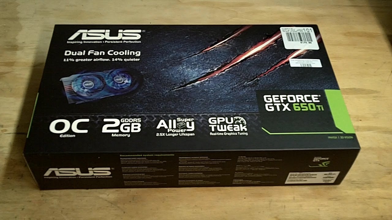 Unboxing: Asus GeForce GTX 650Ti OC Edition Performance Graphics