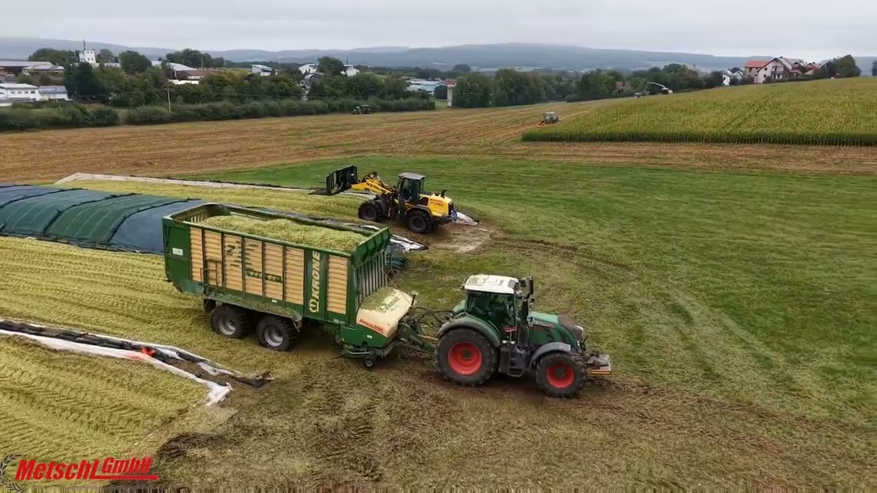 Maisernte 2025 / Claas Jaguar 970 / Fendt Vario / Krone ZX400 / New Holland W 170 D / Ino Mulcher