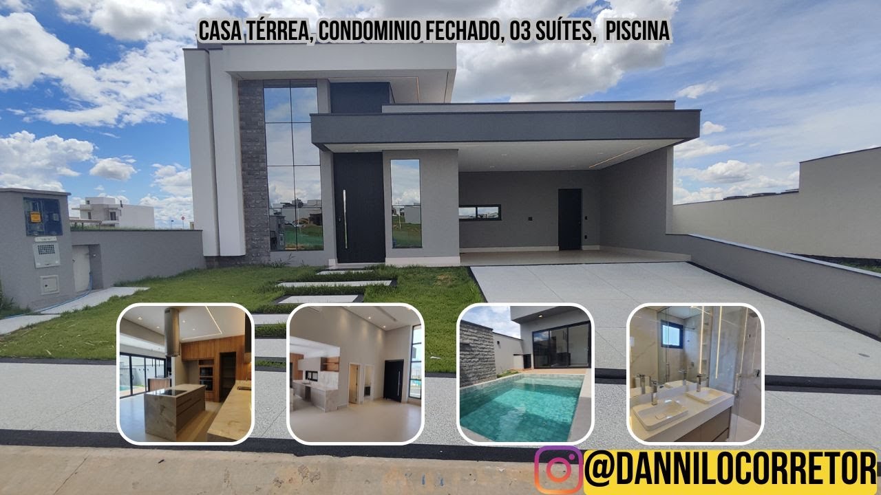 🏡Casa NOVA a venda, 03 suítes, escritório, piscina, Condomínio MARIA CÂNDIDA em Indaiatuba 🏡