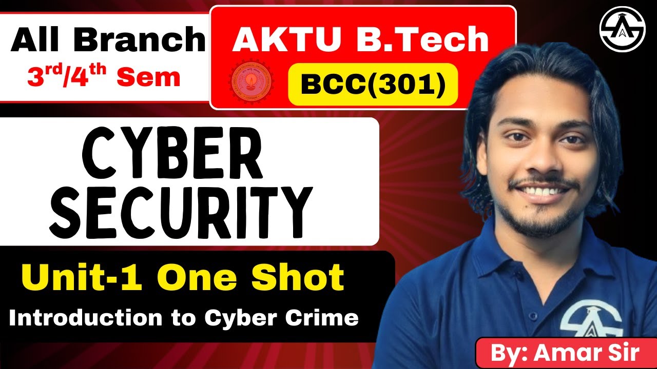 AKTU Cyber Security | Unit -1 One Shot Marathon | Btech 2nd Year / MCA 2nd Sem  @SemesterAdda