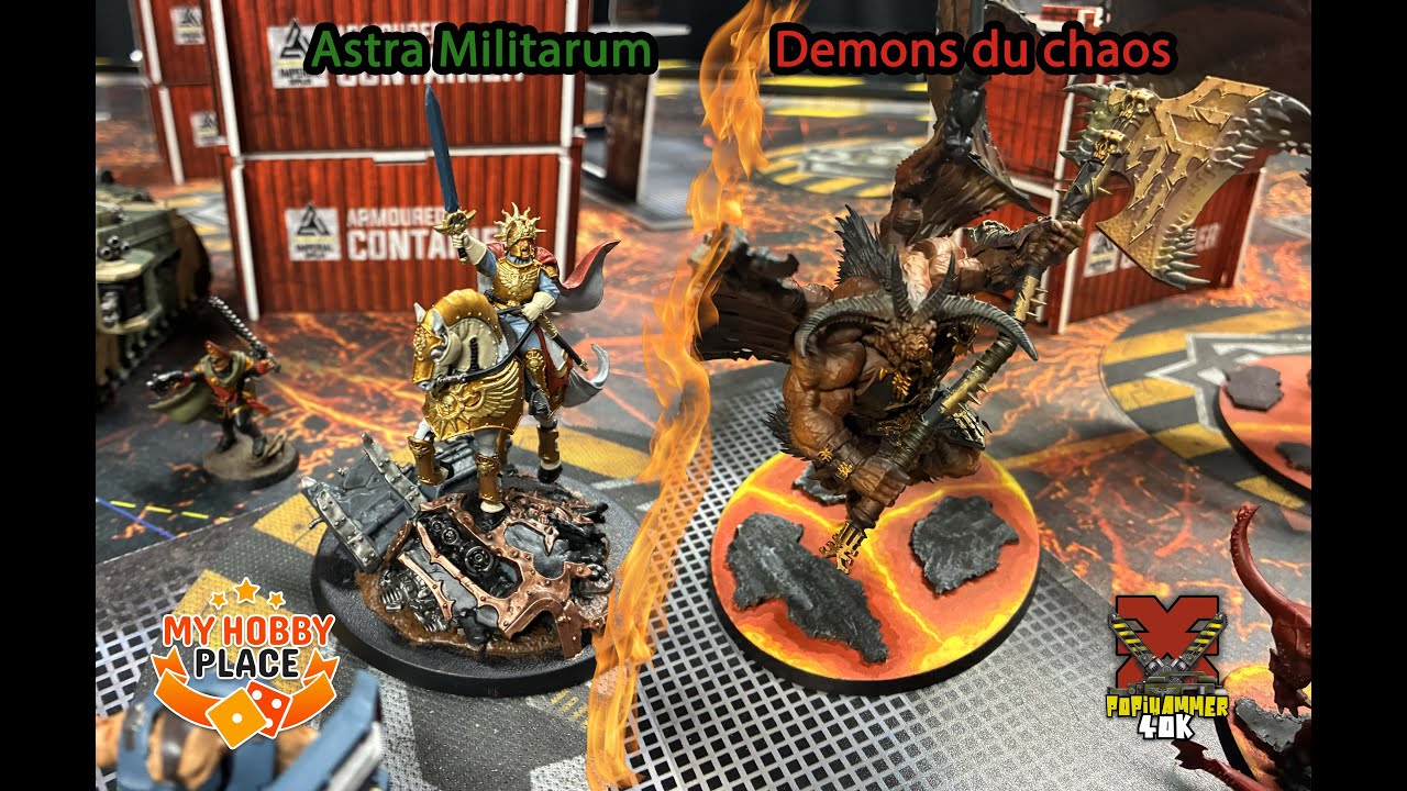 V10- Astra Militarum (nouveau detachement) vs Chaos démons - warhammer 40k - 2000 pts
