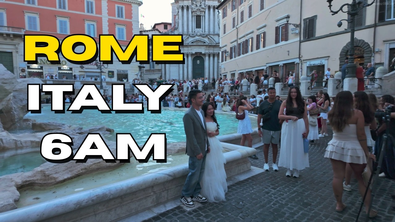 Rzym, Włochy | Tak Wygląda Zabytkowe Centrum PRZED 6 Rano | Roma Walks 4K